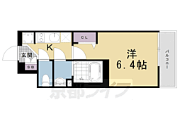 ファステート京都ステーションウォズ 1Kの間取図画像