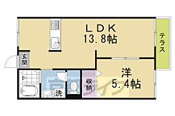 メゾン・ド・マックA 1LDKの間取図画像