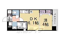 ベラジオ雅び烏丸十条2 1DKの間取図画像
