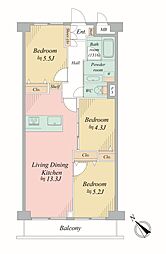 間取図画像 3LDK