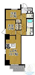 MODERN PALAZZO博多Bay 2LDKの間取図画像