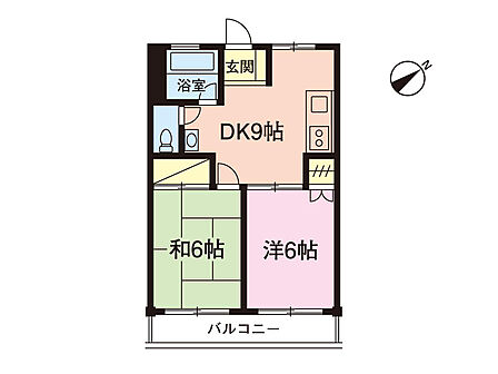 2LDK 間取り