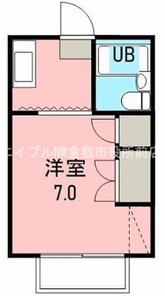 アップルハウス ｜岡山県倉敷市中庄(賃貸アパート1K・2階・20.46㎡)の写真 その2