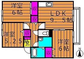 岡山県倉敷市中島1515-1（賃貸アパート3LDK・2階・63.26㎡） その2