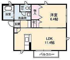 岡山県倉敷市中島2056-4（賃貸アパート1LDK・1階・42.78㎡） その2