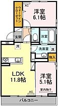 岡山県倉敷市宮前714（賃貸アパート2LDK・2階・53.48㎡） その2