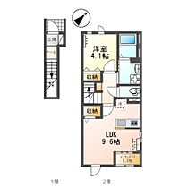 岡山県総社市三輪（賃貸アパート1LDK・2階・42.82㎡） その2