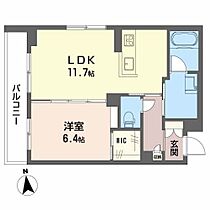 岡山県倉敷市茶屋町1617-1（賃貸マンション1LDK・3階・46.17㎡） その2