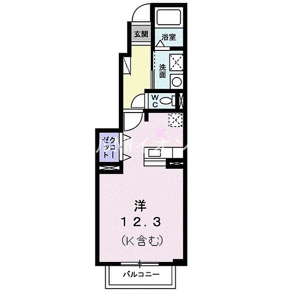 岡山県倉敷市四十瀬(賃貸アパート1R・1階・33.15㎡)の写真 その2