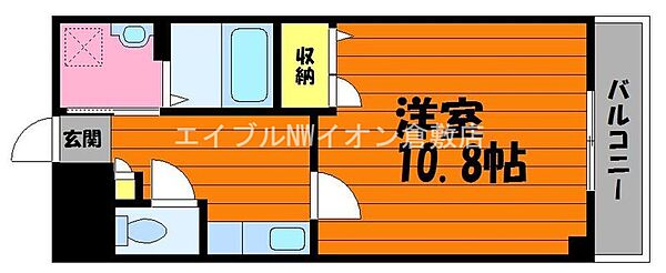 岡山県倉敷市新倉敷駅前1丁目(賃貸マンション1K・2階・33.05㎡)の写真 その2