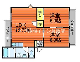 岡山県倉敷市中島（賃貸アパート2LDK・2階・50.92㎡） その2