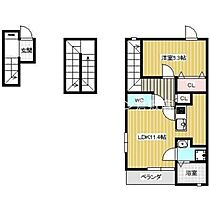 岡山県倉敷市西中新田（賃貸アパート1LDK・3階・53.71㎡） その2