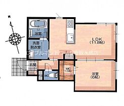 岡山県倉敷市日吉町253-4（賃貸アパート1LDK・1階・48.02㎡） その2