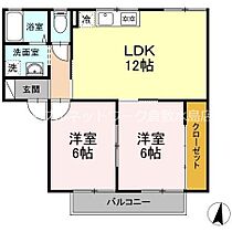 岡山県岡山市北区東花尻86-1（賃貸アパート2LDK・2階・53.77㎡） その2