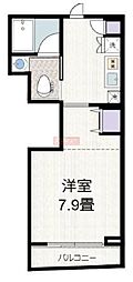 GRANDTRUTH中板橋 1Kの間取図画像