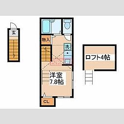 クラッセ旭丘 ワンルームの間取図画像