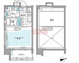 PRIMEURBANシバウラロフト 1Kの間取図画像