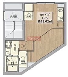 ミライズ中野江原町Residence 1DKの間取図画像