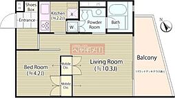 代々木MKコート 1LDKの間取図画像