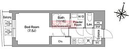 COMFORIALIV目黒碑文谷 1Kの間取図画像