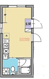 ヒルトップテラス笹塚 ワンルームの間取図画像