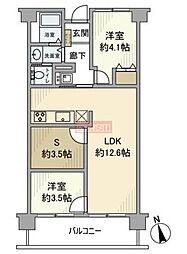 白金台ローヤルコーポ 2SLDKの間取図画像