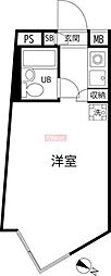 エスポワール中目黒 ワンルームの間取図画像