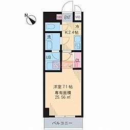 グレイスみかど 1Kの間取図画像