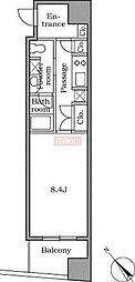 レジディア恵比寿2 1Kの間取図画像