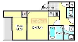 アーバン目白 1DKの間取図画像