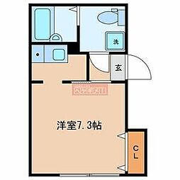 モデュロール豊島園 ワンルームの間取図画像