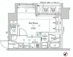 DIPS小竹向原 1Kの間取図画像