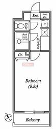 メゾンド島津山 1Kの間取図画像