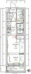 アクサス東京ウエスト練馬 1DKの間取図画像