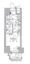 スパシエエル・ヴィエント・アース板橋タワー 1Kの間取図画像