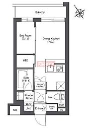 COMFORIA不動前 1DKの間取図画像