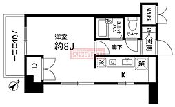 ルーブル西五反田 ワンルームの間取図画像
