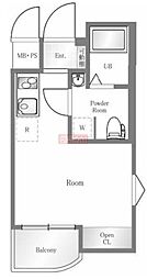 プレール椎名町 1Kの間取図画像
