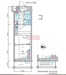 ジェノヴィア練馬春日町スカイガーデン 1DKの間取図画像