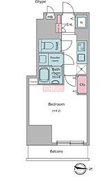 COMFORIA要町 1Kの間取図画像