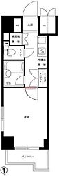 ルーブル南麻布 1Kの間取図画像