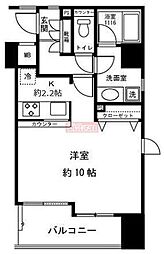 シーダム目黒 ワンルームの間取図画像