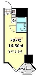 東京ベイビュウ ワンルームの間取図画像