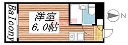 レジダンスイン・目黒 ワンルームの間取図画像