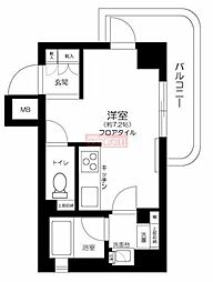 リヴェール池袋 ワンルームの間取図画像
