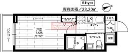 STAGEFIRST戸越銀座 1Kの間取図画像