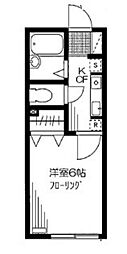 ヴィラペトル 1Kの間取図画像
