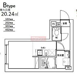 Ludens椎名町 2階ワンルームの間取り