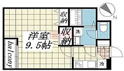 パラッツォ・アルディート 5階1Kの間取り