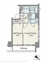 JR山手線 大塚駅 徒歩8分の賃貸マンション 11階1DKの間取り